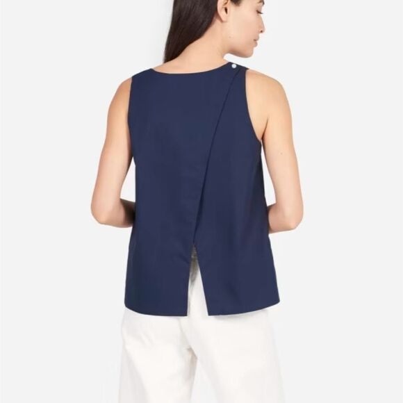 Everlane The Cotton Poplin Cutaway Tank - Picture 1 of 12